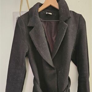 H&M Women's Elegant Black Size Medium Pea Coat